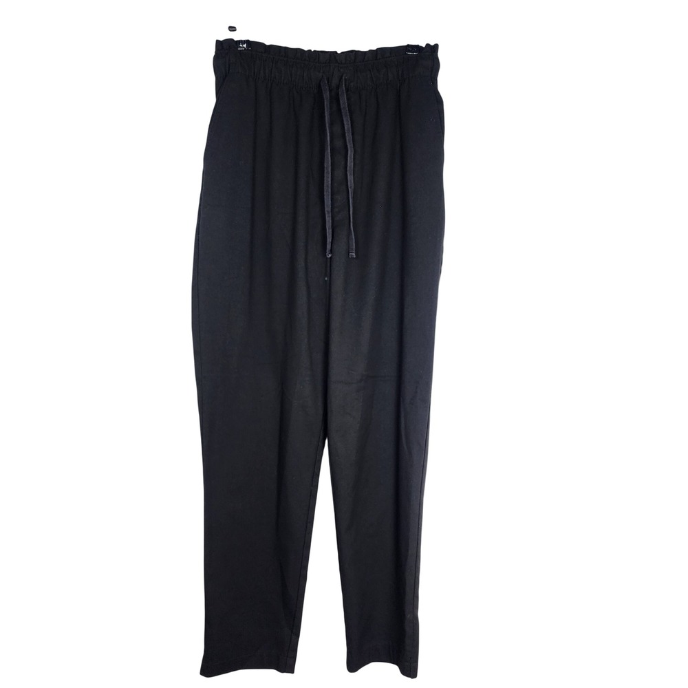 Abercrombie Fitch Black Paperbag Waist Jogger Pants Casual Tapered Leg Womens M